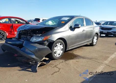 2012 Honda Civic Hybrid z USA, uszkodzony, nr VIN JHMFB4F34CS002516